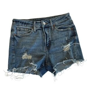 Old Navy Blue Distressed Jean Shorts | size 2
